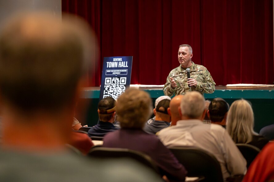 A man speaks to a crowd