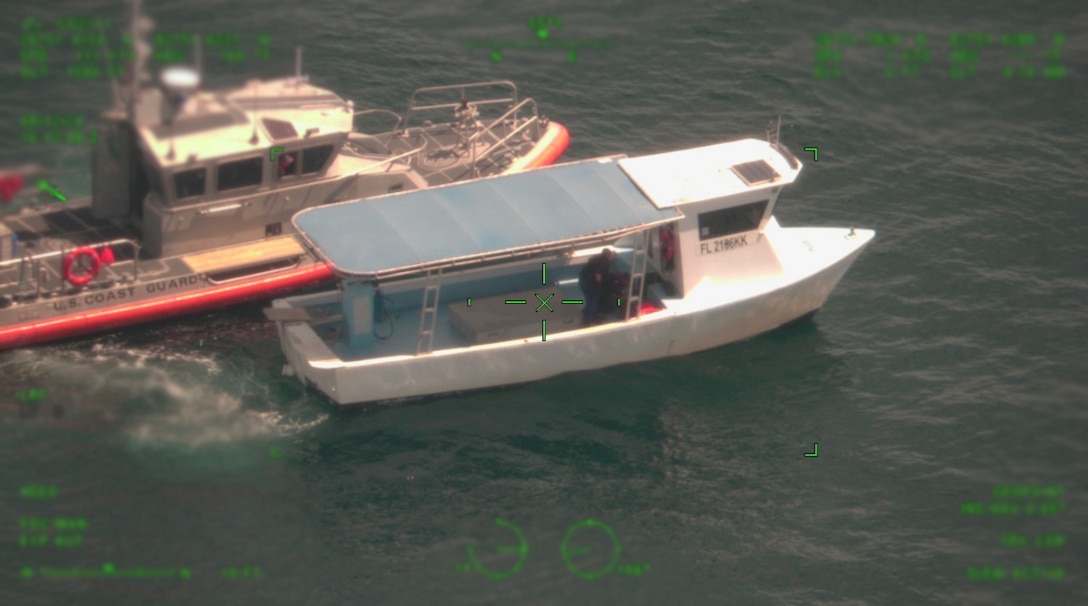 The Coast Guard suspended the search for a missing man aboard a 37-foot vessel off the coast of Englewood, Florida, Sep. 12, 2024. Crews located the disabled vessel with no one aboard. (U.S. Coast Guard Photo)