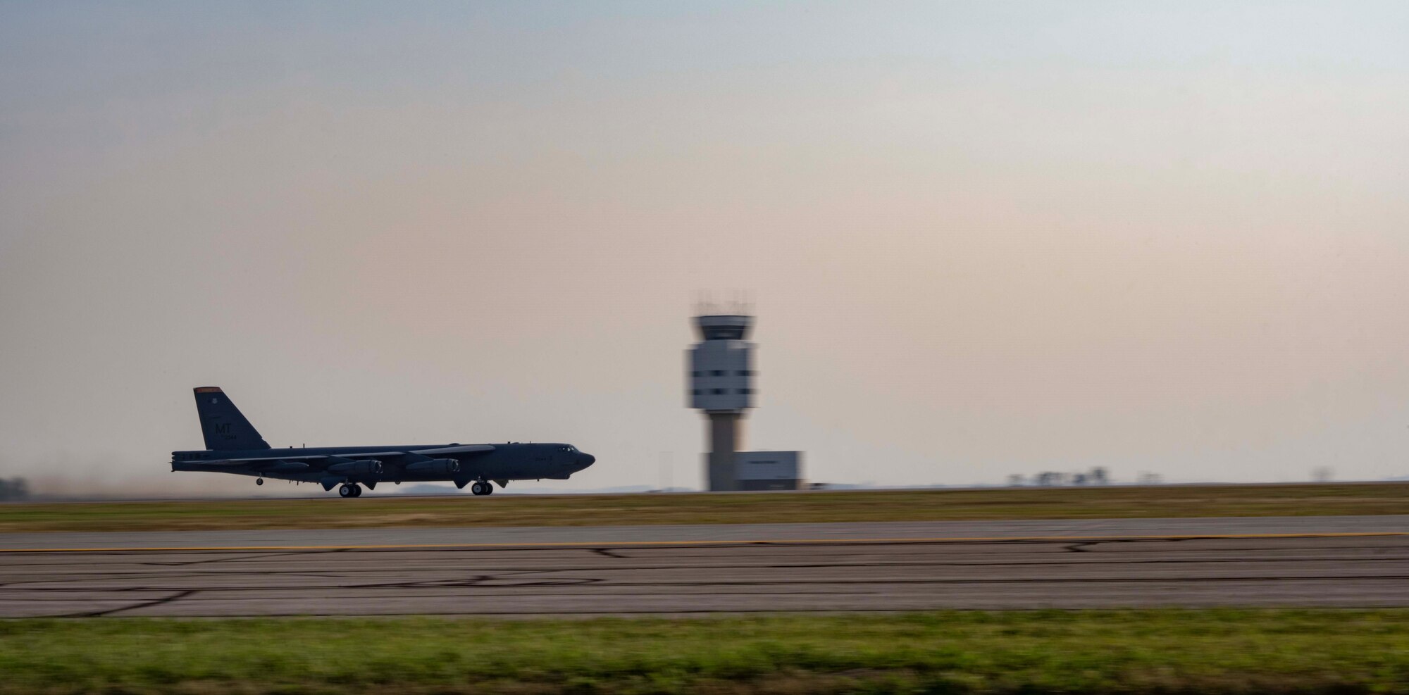 B-52 Takes Off From Minot Air Force Base