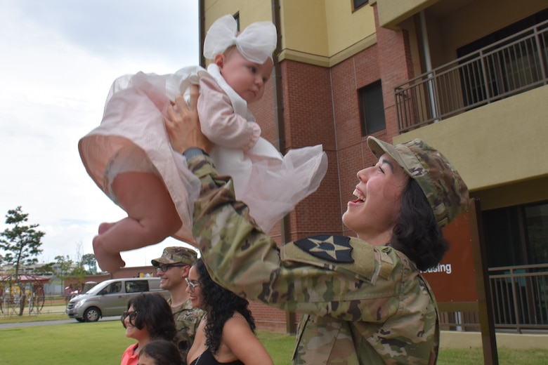1st Lt. Hodgdon, 2nd Infantry Division, and her daughter, Elira, will be some of the first residents of the new housing towers on Camp Humphreys, South Korea.
