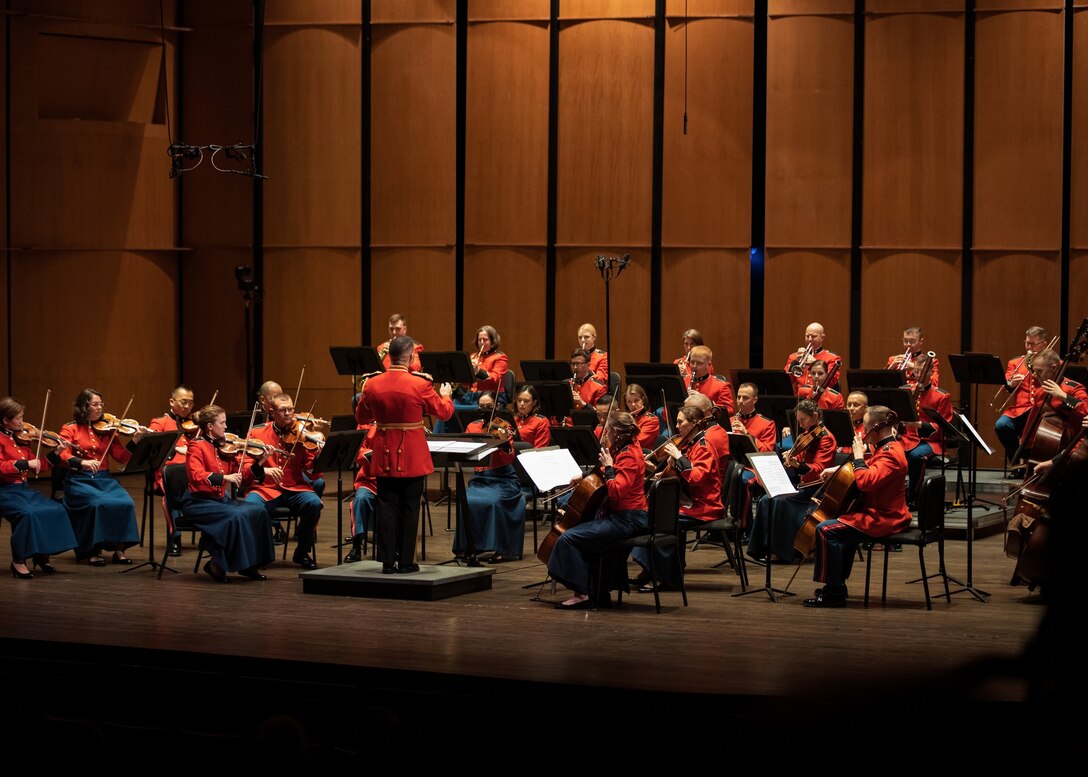 On April 28, 2024, the Marine Chamber Orchestra performed a concert titled French Symphonies at the Rachel M. Schlesinger Concert Hall and Arts Center in Alexandria, Va.

The concert featured works from French composers Louise Farrenc and Joseph Bologne, as well as a performance by guest soloist Caden Lin, the winner of the 2024 Marine Band Concerto Competition.