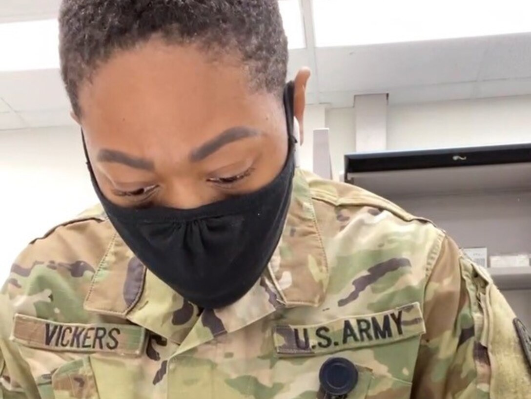 Staff Sgt. Julia Vickers is combining her lab technician and HR skills to become a nurse