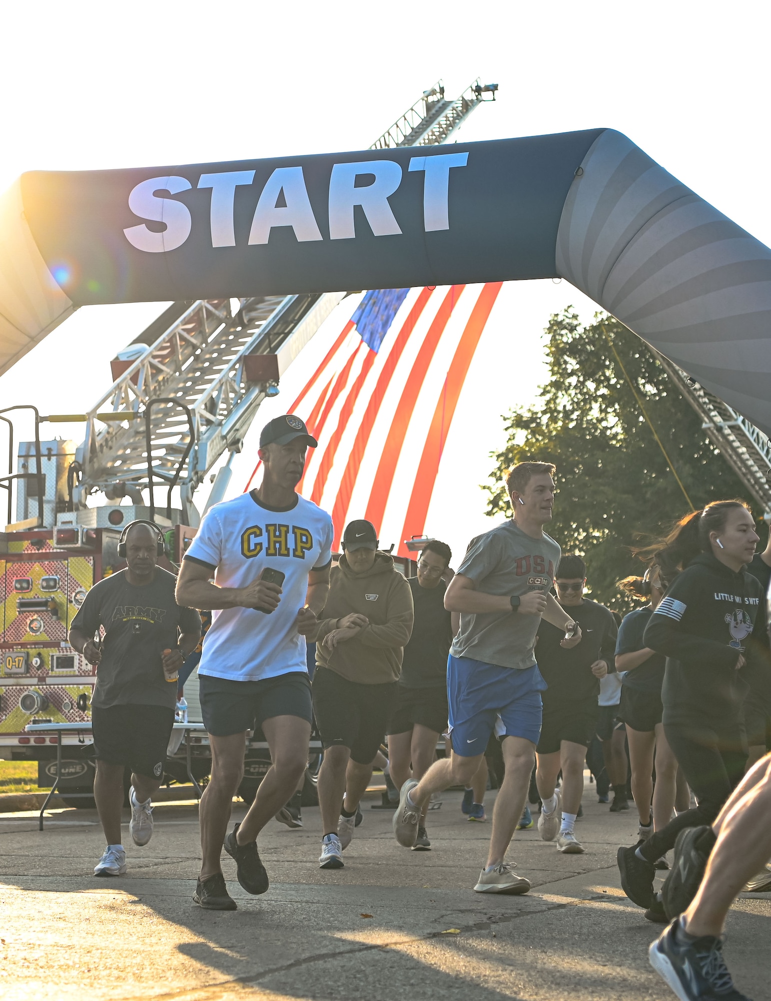 People running