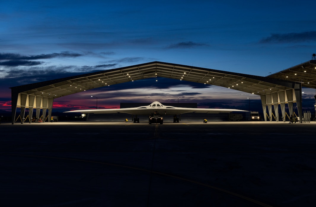 The B-21 Raider program is on track and continues flight testing at Northrop Grumman’s manufacturing facility on Edwards Air Force Base, California. The B-21 will have an open architecture to integrate new technologies and respond to future threats across the spectrum of operations. The B-21 Long Range Strike Family of Systems will greatly enhance mission effectiveness and Joint interoperability in advanced threat environments, strengthening U.S. deterrence and strategic advantage. (U.S. Air Force photo)