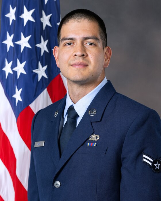 Official Photo of A1C Enrique David Lara.