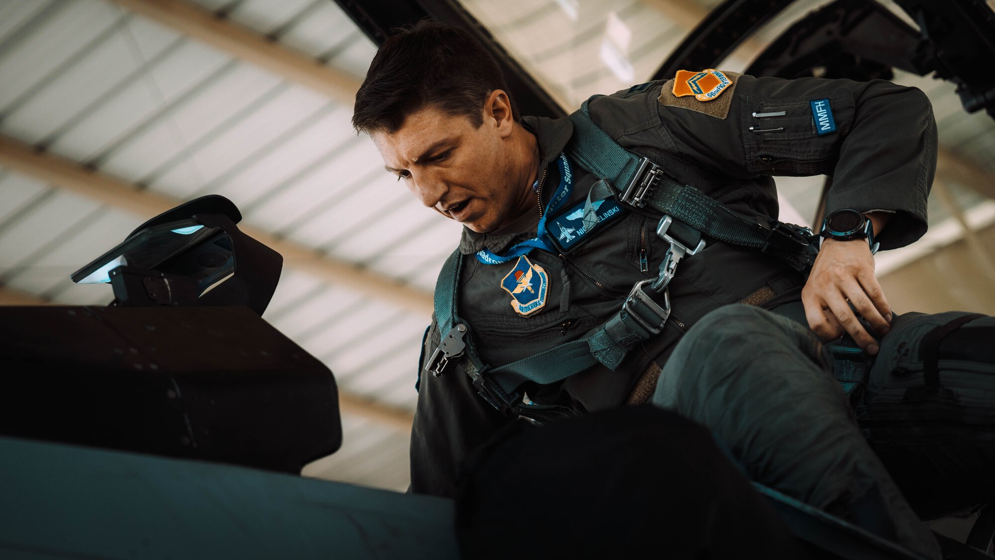 Staff Sgt. Christian Martinez (left), 56th Fighter Wing protocol specialist, and Capt. Nick Belinski (right), 309th Fighter Squadron instructor pilot, have been selected to join the U.S. Air Force Thunderbirds for the 2025-2026 show seasons. Martinez will support the team in scheduling, while Belinski will serve as the narrator and advance pilot.