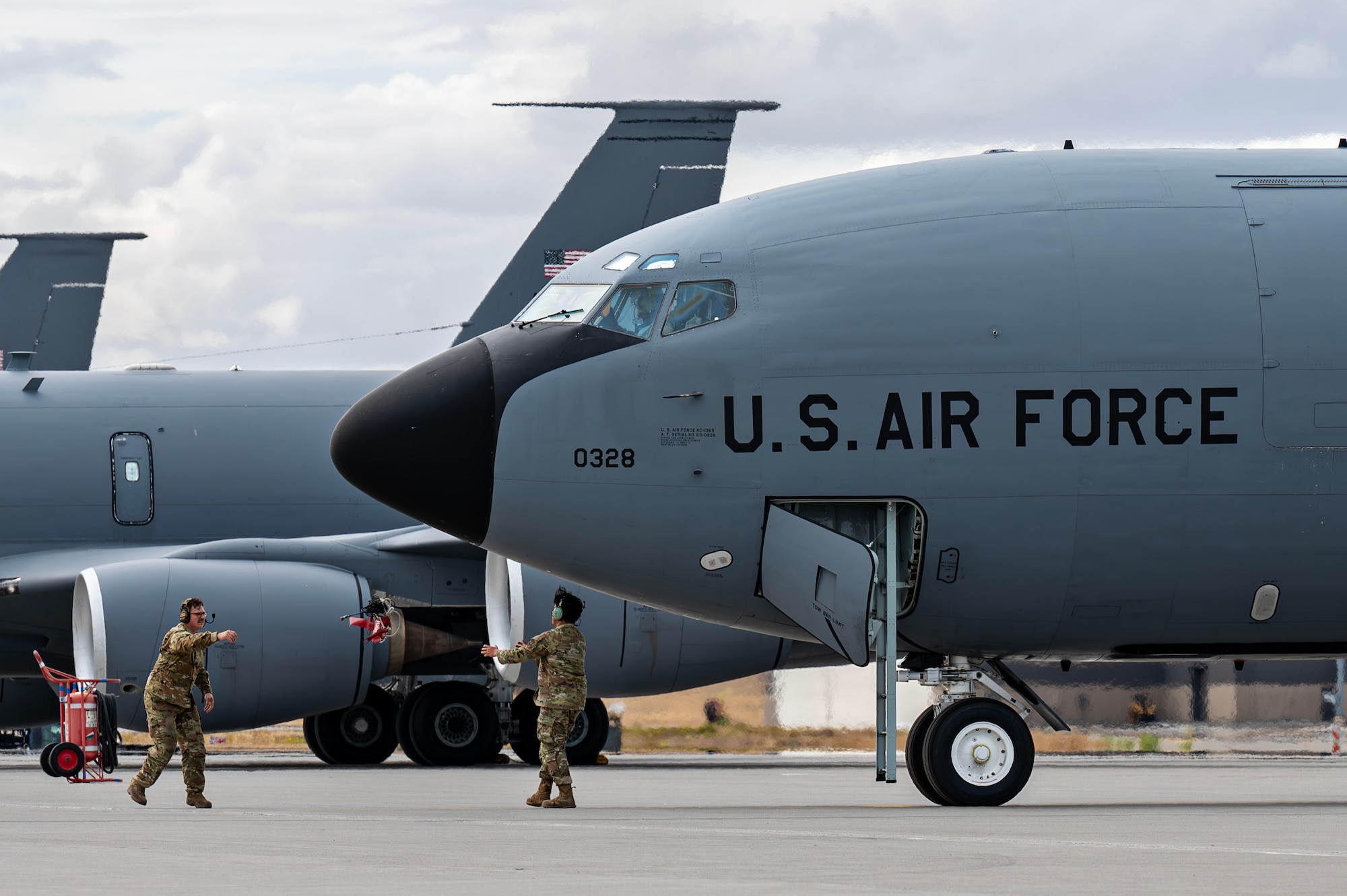 KC-135 Stratotanker prepares to taxi