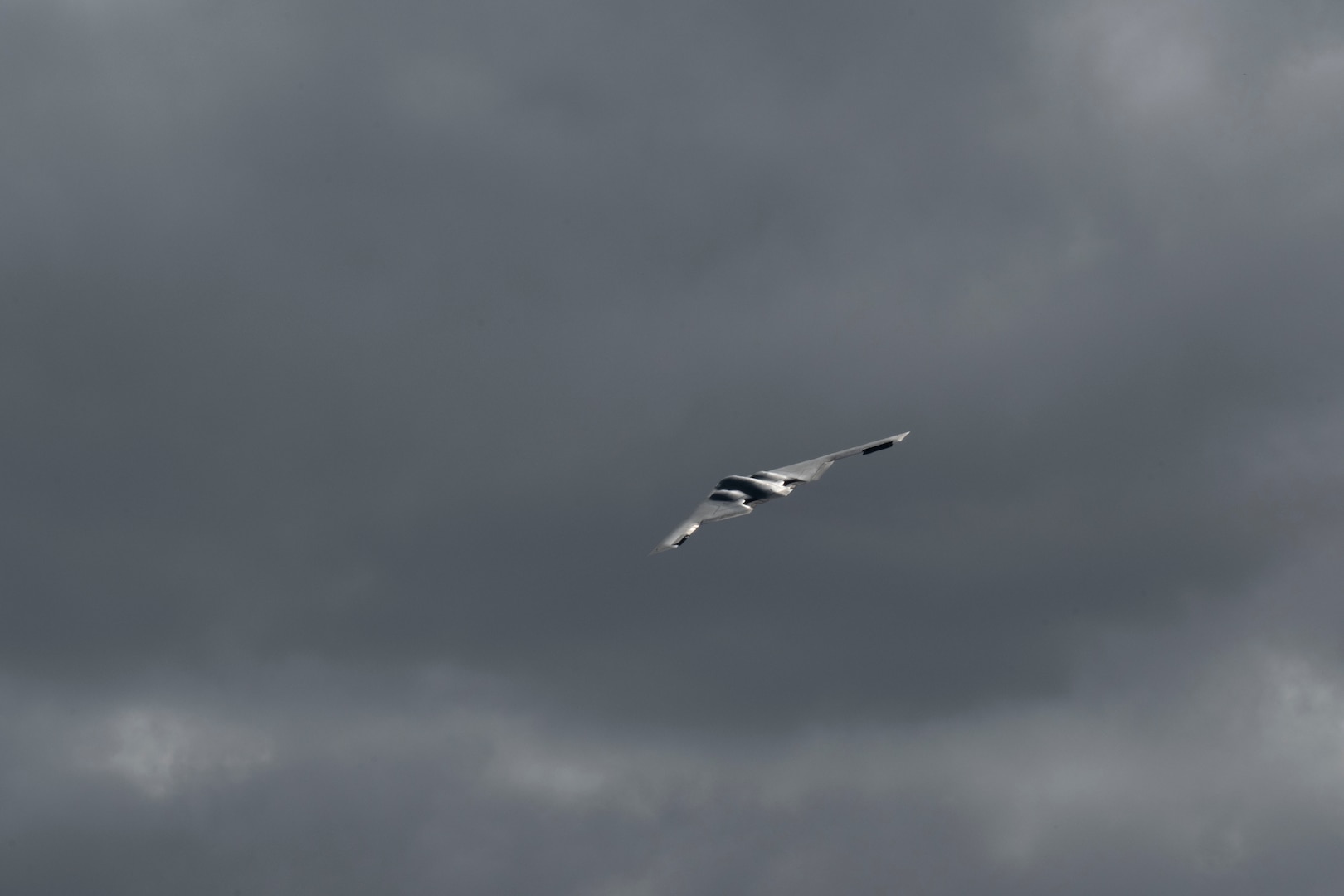 A U.S. Air Force B-2 Spirit stealth bomber takes off for a Bomber Task Force mission at Royal Australian Air Force Base Amberley, Australia, Sept. 5, 2024. U.S. Strategic Command forces are on watch 24 hours a day, seven days a week to deter and detect strategic attack against the U.S. and its allies. (U.S. Air Force photo by Tech. Sgt. Anthony Hetlage)
