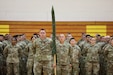 364th ESC Soldiers standing in formation.