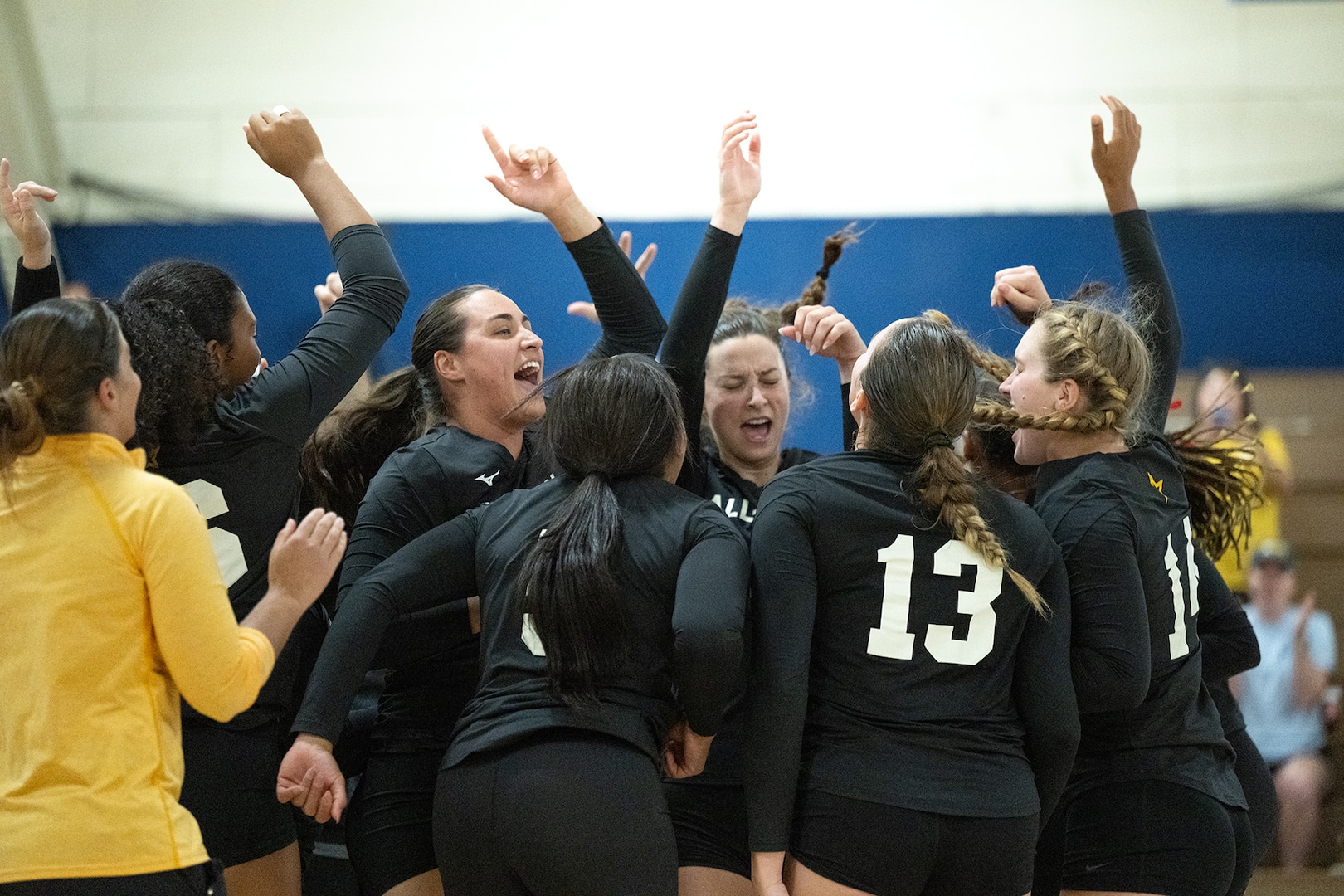 Team Army celebrates winning the 2024 Armed Forces Men’s and Women’s Volleyball Championships at Fort Carson, Colo. Sept. 13, 2024. (DoD photo by EJ Hersom)