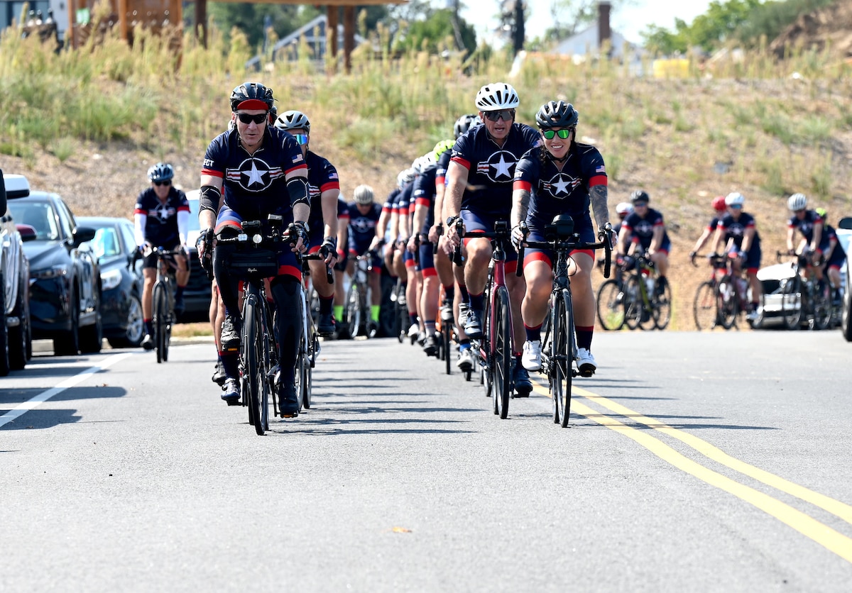 Airmen, Guardians cycle 340 miles to honor DAF heritage