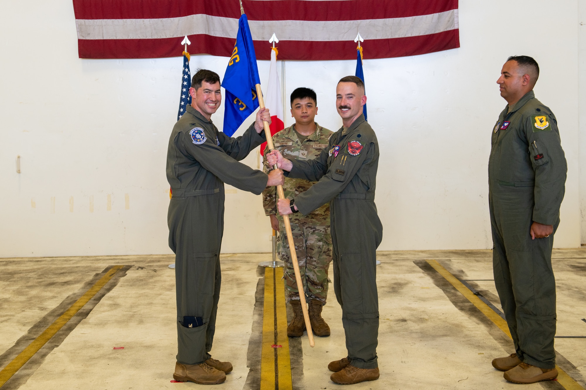 Relinquishing of the guidon during a change of command