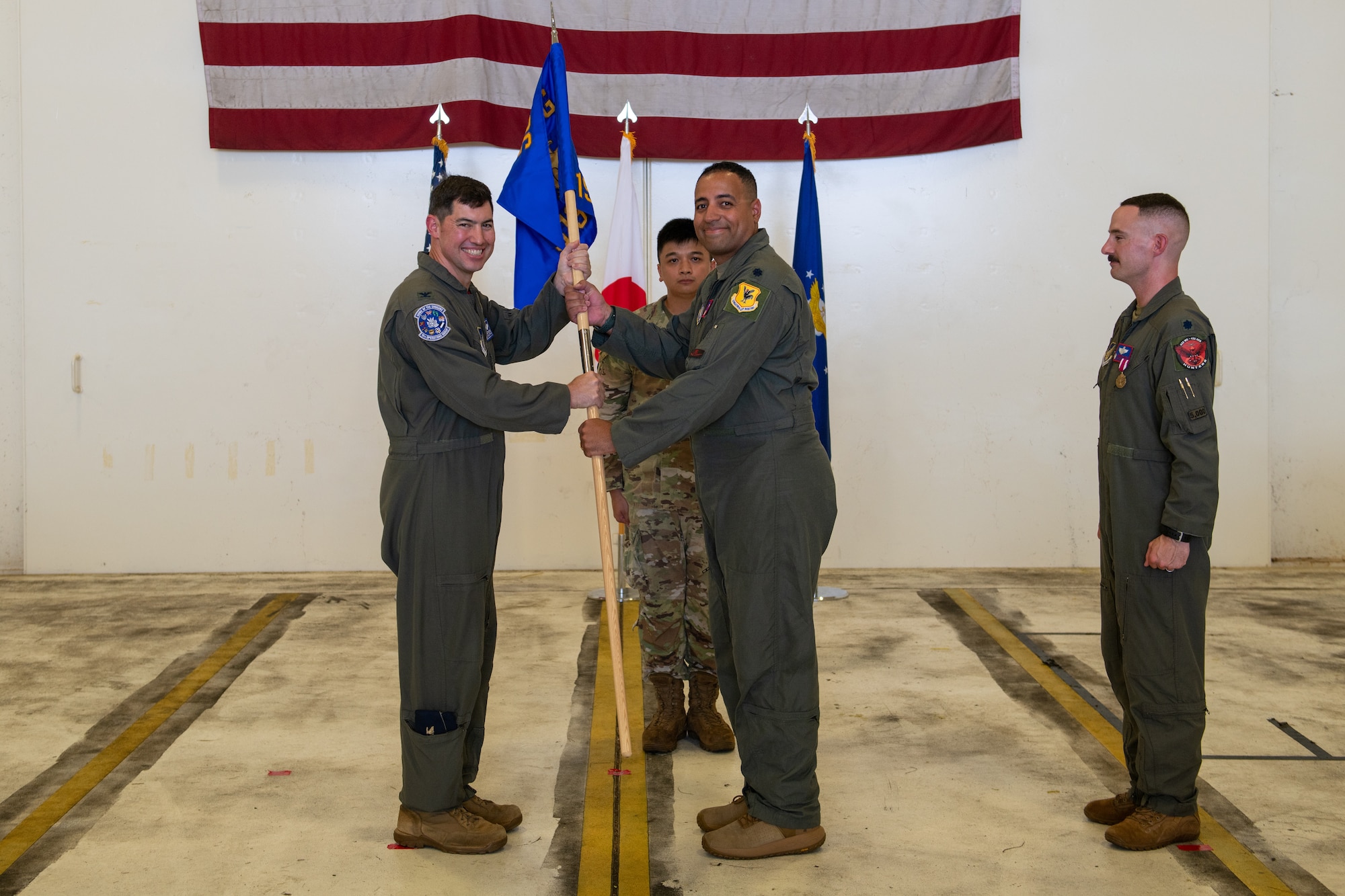 Passing of the guidon during a change of command