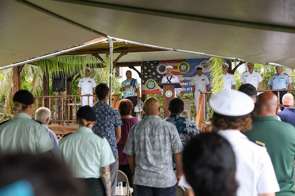 Closing ceremonies for the Pacific Partnership mission stop in Micronesia.