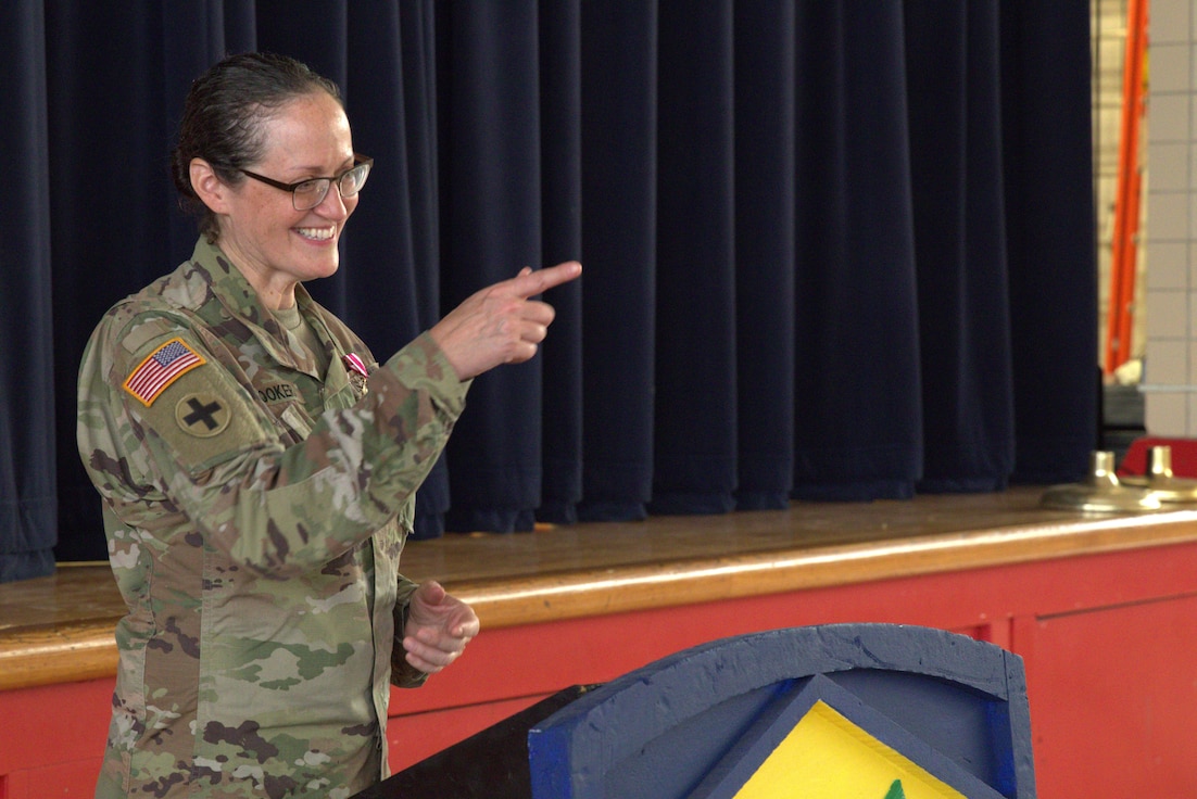 Sgt. 1st Class Melissa Brooker of Rockford retired from the Illinois Army National Guard after 28 years of service.