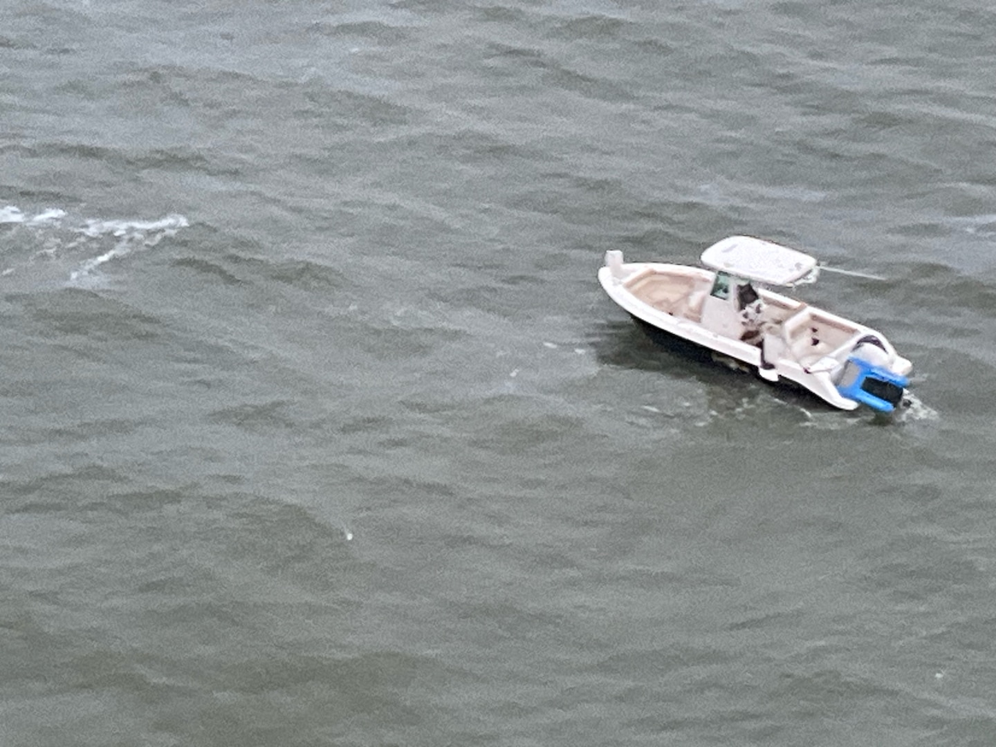 A Coast Guard Air Station Savannah helicopter crew searches for an adrift vessel during a search and rescue case near Bay Point Island, South Carolina, Sept. 15, 2024.