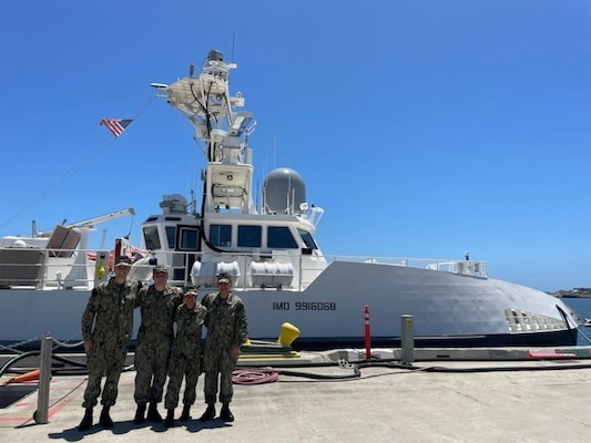 Midshipmen Visit Unmanned Surface Vessel Squadron One