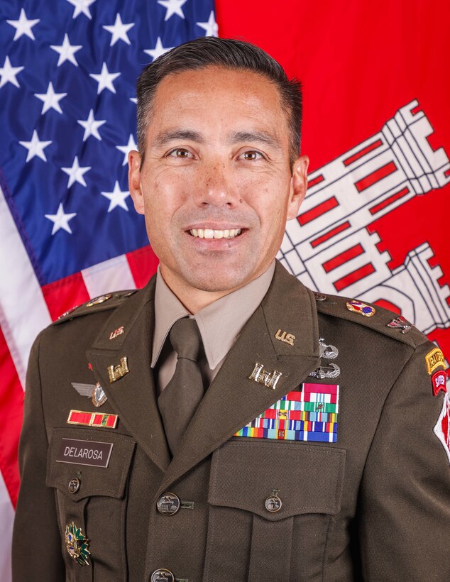 Colonel Damon A. Delarosa was assigned to the position of the Chief of Staff of the United States Army Corps of Engineers (USACE), Headquarters on July 1, 2024, after most recently serving as the 29th commander of the U.S. Army Corps of Engineers Alaska District. Commissioned as an Army Engineer Officer following graduation from the United States Military Academy at West Point, New York in 1998, Delarosa has served in a variety of command and staff positions at the platoon, company, battalion, and brigade levels, as well as joint positions, both at home and abroad. His last assignment was as commander of the Alaska District with responsibility for providing the full range of services to state of Alaska, as well as humanitarian assistance projects throughout Southeast Asia in support of U.S. Indo-Pacific Command. (U.S. Army Corps Engineers courtesy photo)