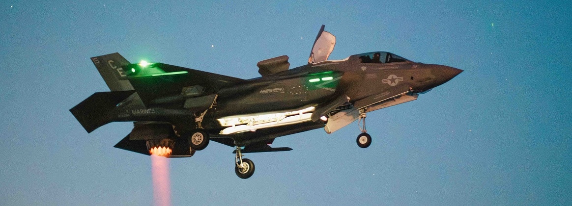 A U.S. Marine Corps F-35B Lightning II attached to Marine Fighter Attack Squadron (VMFA) 225, 15th Marine Expeditionary Unit, prepares to land on the flight deck of the amphibious assault ship USS Boxer (LHD 4) in international waters east of the Korean Peninsula, Sept. 13, 2024.