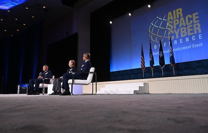 Lt. Gen. Michael Conley, commander Air Force Special Operations Command speaks at Air and Space Force Association’s Air, Space and Cyber Conference Wars We’re Fighting panel on Sept 16, 2024 at National Harbor, Md.