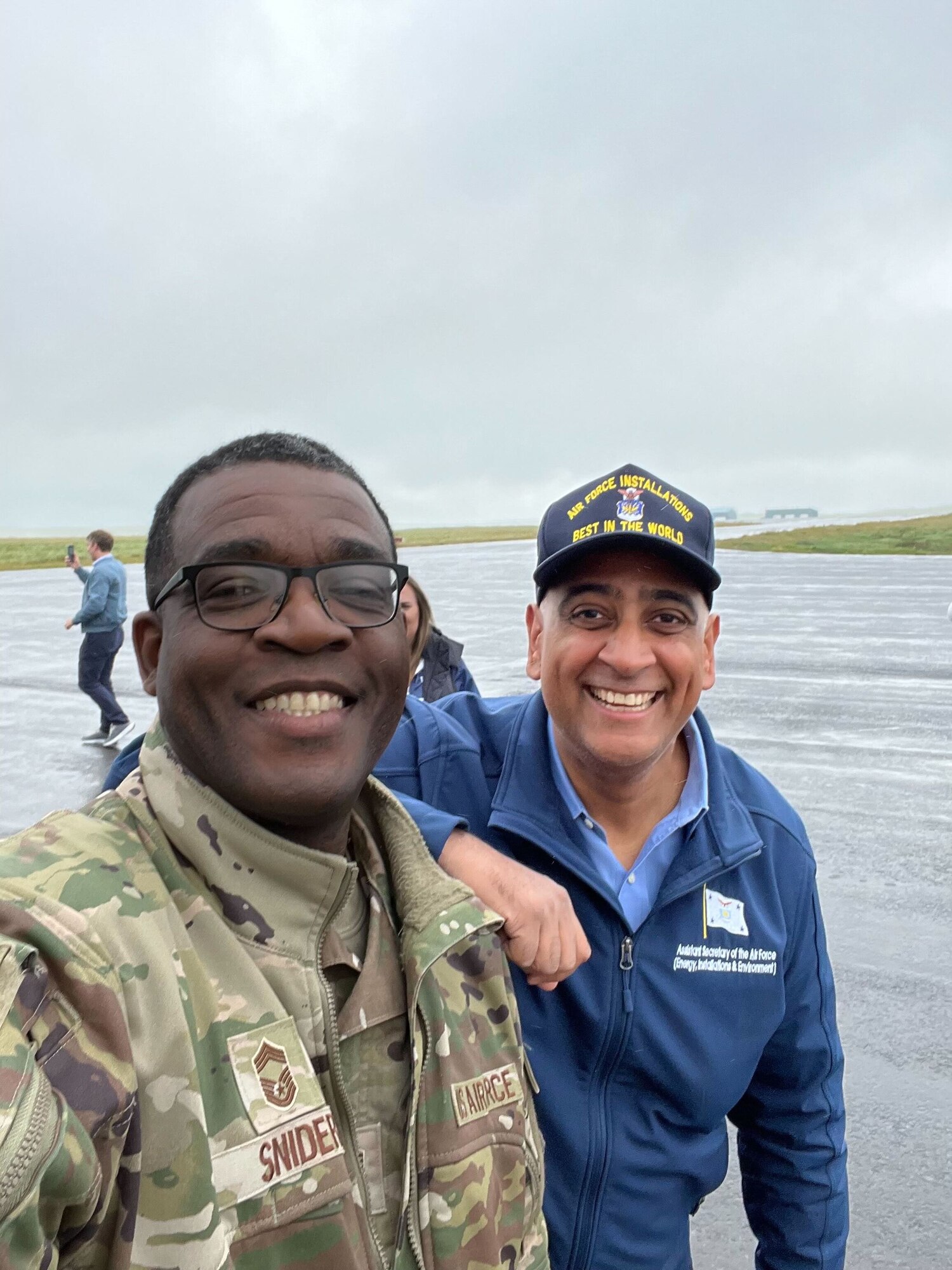 Hon Chaudhary and CMSgt Wendell Snider visit Eareckson Air Station