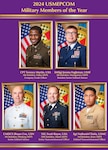 2024 USMEPCOM Military Members of the Year:
Company grade officer: Army Capt. Terence Martin, Dallas MEPS
Battalion senior enlisted advisor: Air Force Senior Master Sgt. Jeremy Fogleman, 8th BN
MEPS senior enlisted advisor: Navy Senior Chief Petty Officer Shawn Cox, Pittsburgh MEPS
Senior noncommissioned officer: Army Sgt. First Class Scott Royse, Miami MEPS
Junior noncommissioned officer: Marine Corps Sgt. Nathaniel Tiatia, Boise MEPS