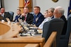  The U.S. Coast Guard Marine Board of Investigation listens to witness testimony at the Titan submersible hearing in North Charleston, South Carolina, on Sept. 16, 2024. The hearing examines all aspects of the loss of the Titan, including pre-accident historical events, regulatory compliance, crewmember duties and qualifications, mechanical and structural systems, emergency response, and the submersible industry.