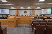  The U.S. Coast Guard Marine Board of Investigation listens to witness testimony at the Titan submersible hearing in North Charleston, South Carolina, on Sept. 16, 2024. The hearing examines all aspects of the loss of the Titan, including pre-accident historical events, regulatory compliance, crewmember duties and qualifications, mechanical and structural systems, emergency response, and the submersible industry