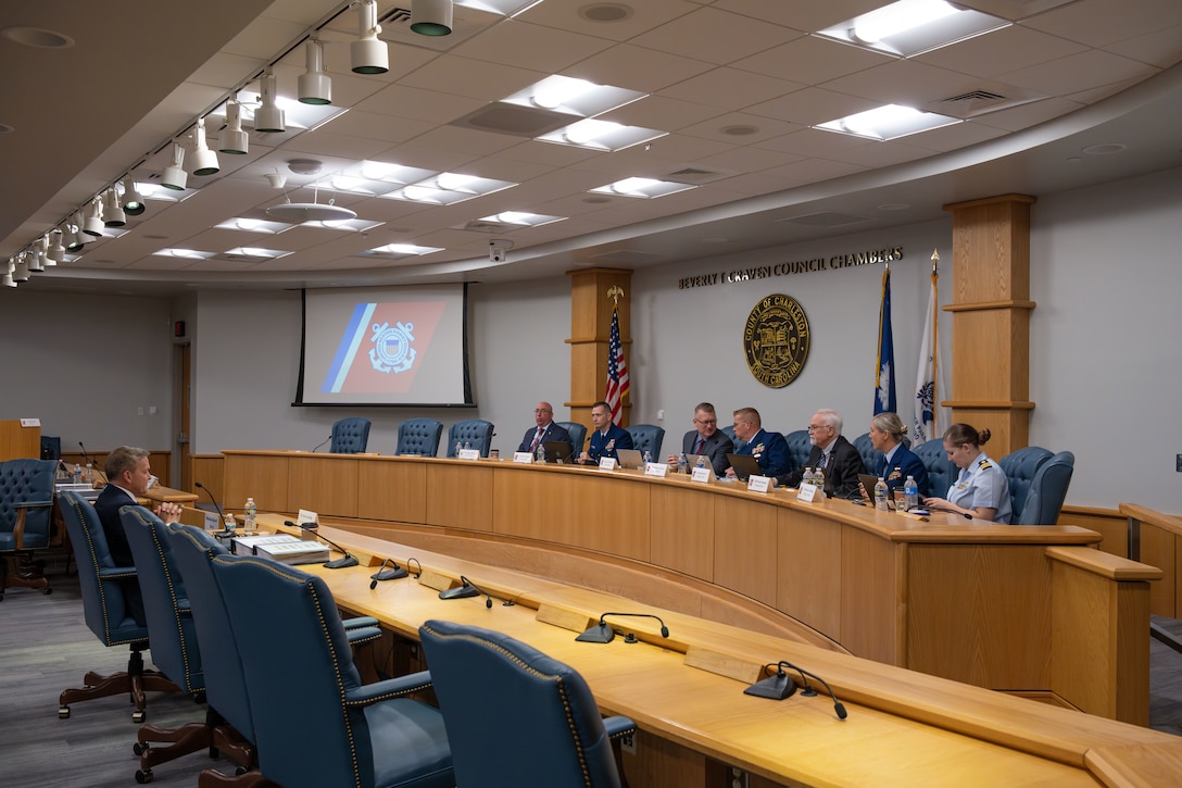 Former OceanGate Operations Director David Lochridge provides witness testimony at the U.S. Coast Guard Marine Board of Investigation hearing into the loss of the Titan submersible in North Charleston, South Carolina, on Sept. 17, 2024. The hearing examines all aspects of the loss of the Titan, including pre-accident historical events, regulatory compliance, crewmember duties and qualifications, mechanical and structural systems, emergency response, and the submersible industry.