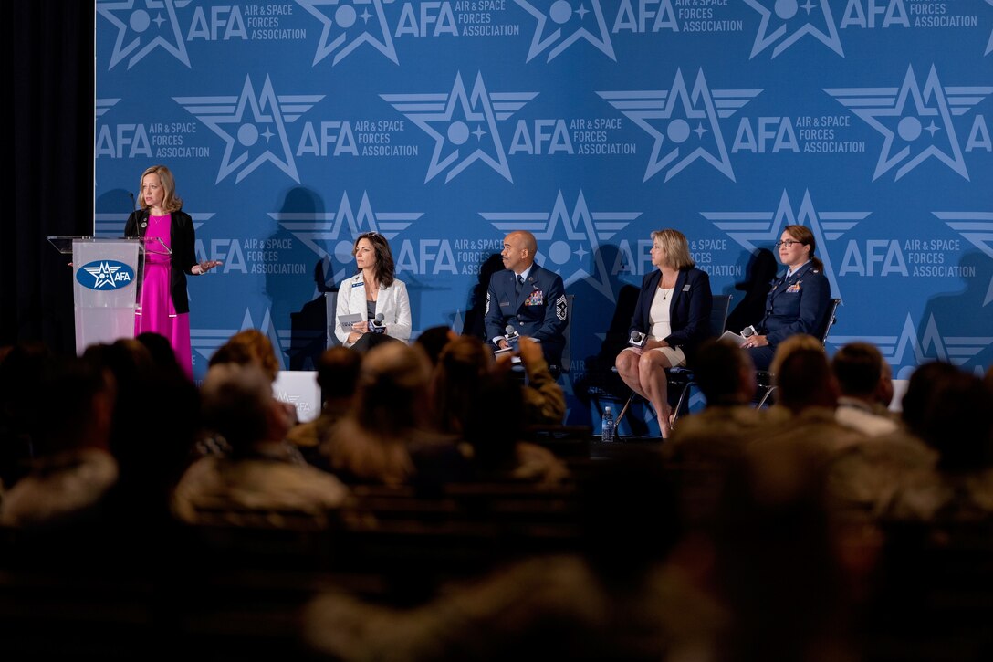 People on stage during a panel at AFA24.