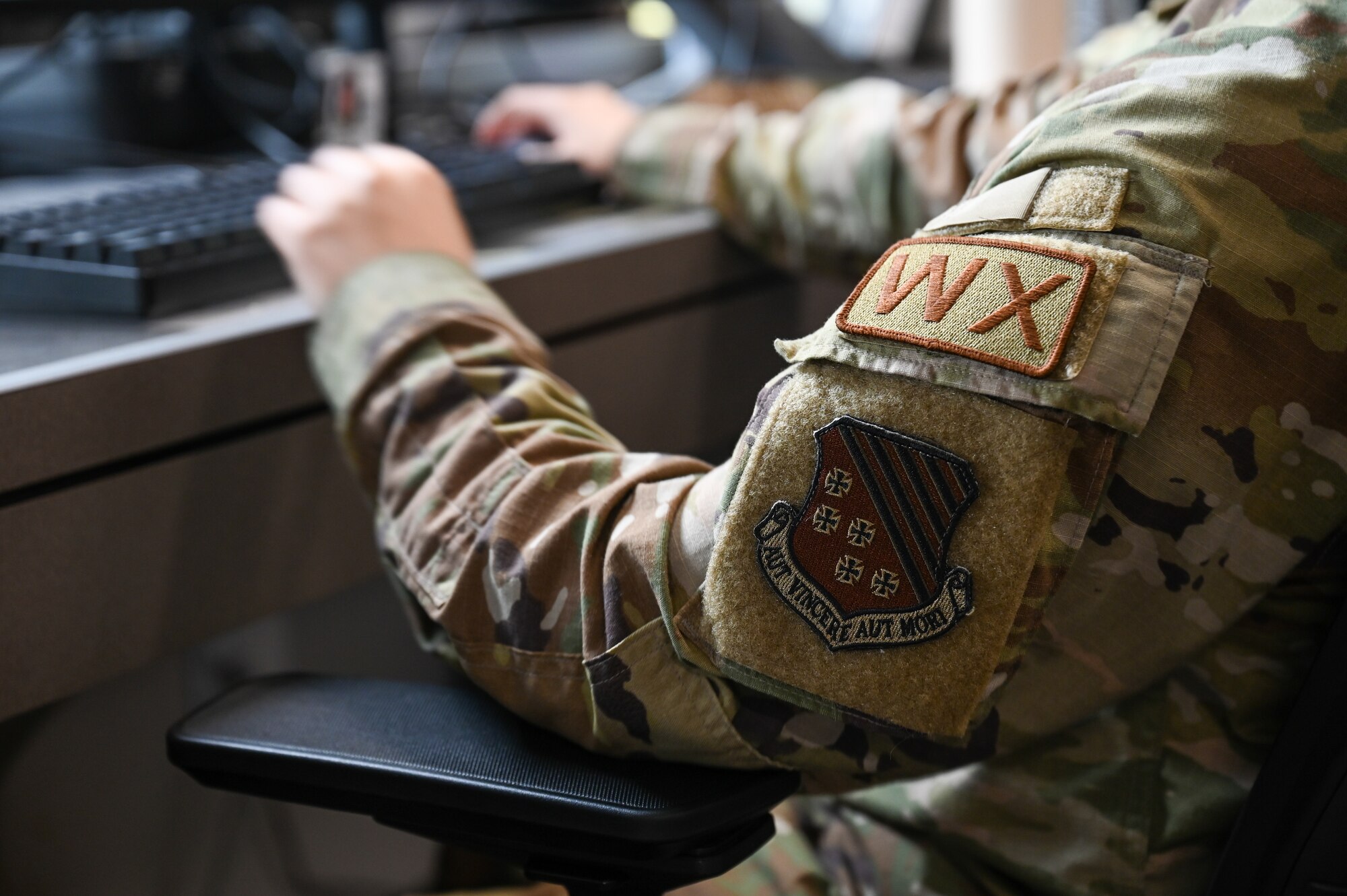 Air Force weather analyst uniform work patch.