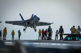 USS Gerald R. Ford (CVN 78) in the Atlantic Ocean.