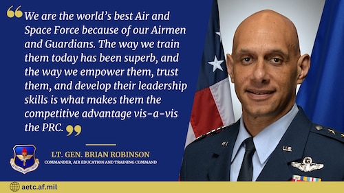 picture of commander with a quote
