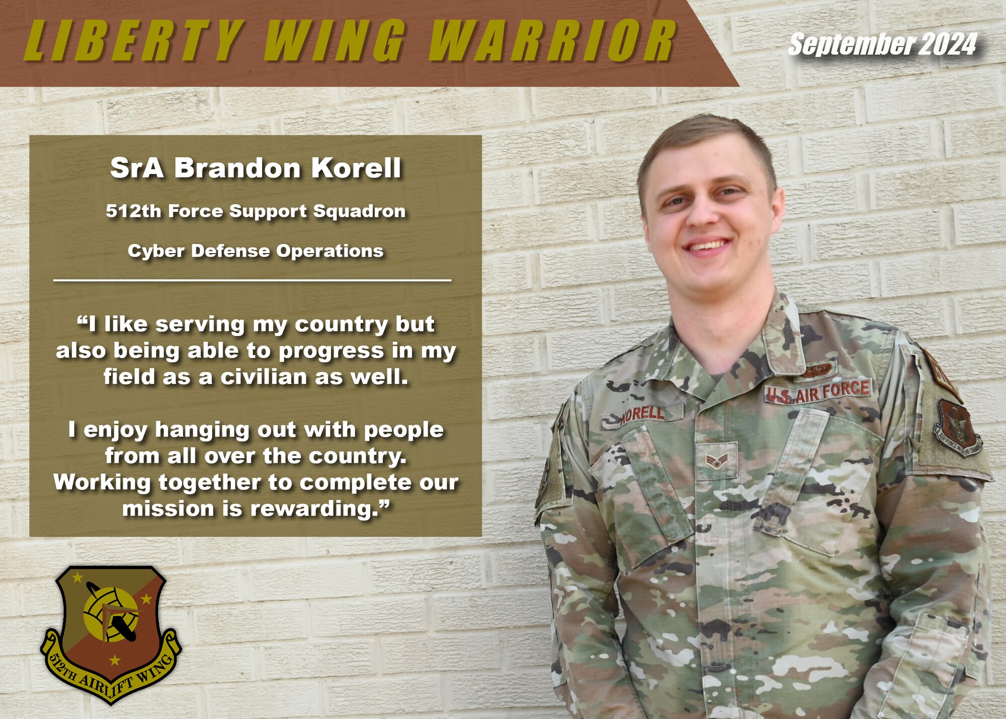 Senior Airman  Brandon Korell