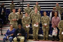 Ms. Nancy Foreman, administrative assistant, D.C. Government Operations-DCNG, retires after 56 years of service at the D.C. Armory, Sept. 13, 2024. The ceremony, officiated by Mr. Marcus Hunt, director, D.C. Govt. Ops-DCNG, included the presentation of the D.C. National Guard Meritorious Service Medal (MSM) by Maj. Gen. John C. Andonie, commanding general (Interim), D.C. National Guard, amongst other awards to include a retirement letter from Mayor Muriel Bowser for Foreman's support to military operational readiness, security and service to Washingtonians.