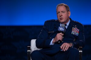 U.S. Air Forces in Europe - Air Forces Africa Commander Gen. James Hecker speaks during the “Deterring Russia in the Arctic” panel at the Air and Space Forces Association’s Air, Space & Cyber Conference in National Harbor, Md., Sept. 17, 2024.