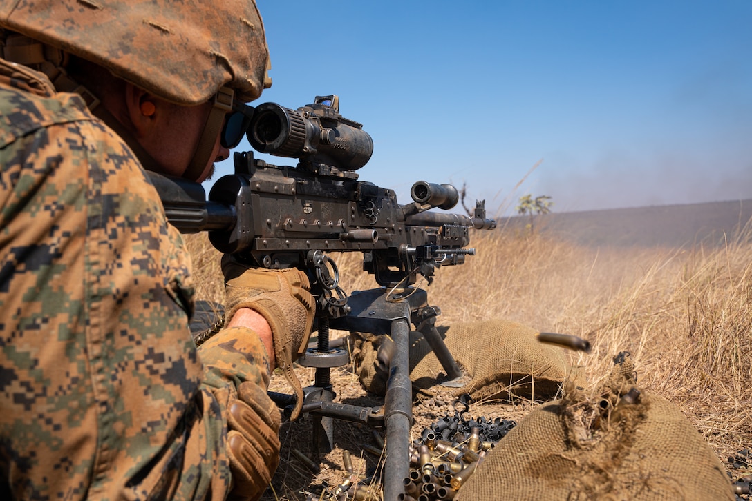U.S. Marines conduct machine gun range at Brazilian Marine Corps' Exercise Formosa