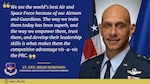 picture of commander with a quote