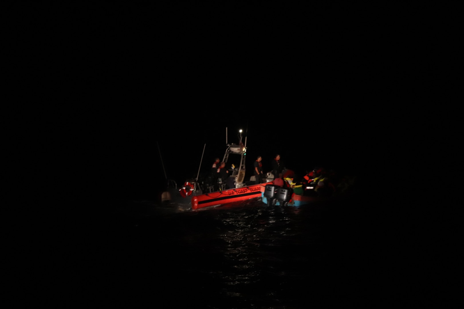 Coast Guard Cutter William Trump's law enforcement small boat crew intercepts a migrant vessel 17 miles north of Île de la Tortue, Haiti, Sept. 13, 2024. The migrants were repatriated to Cap-Haitien, Haiti, Sept. 18, 2024 following the interdiction. (U.S. Coast Guard photo)