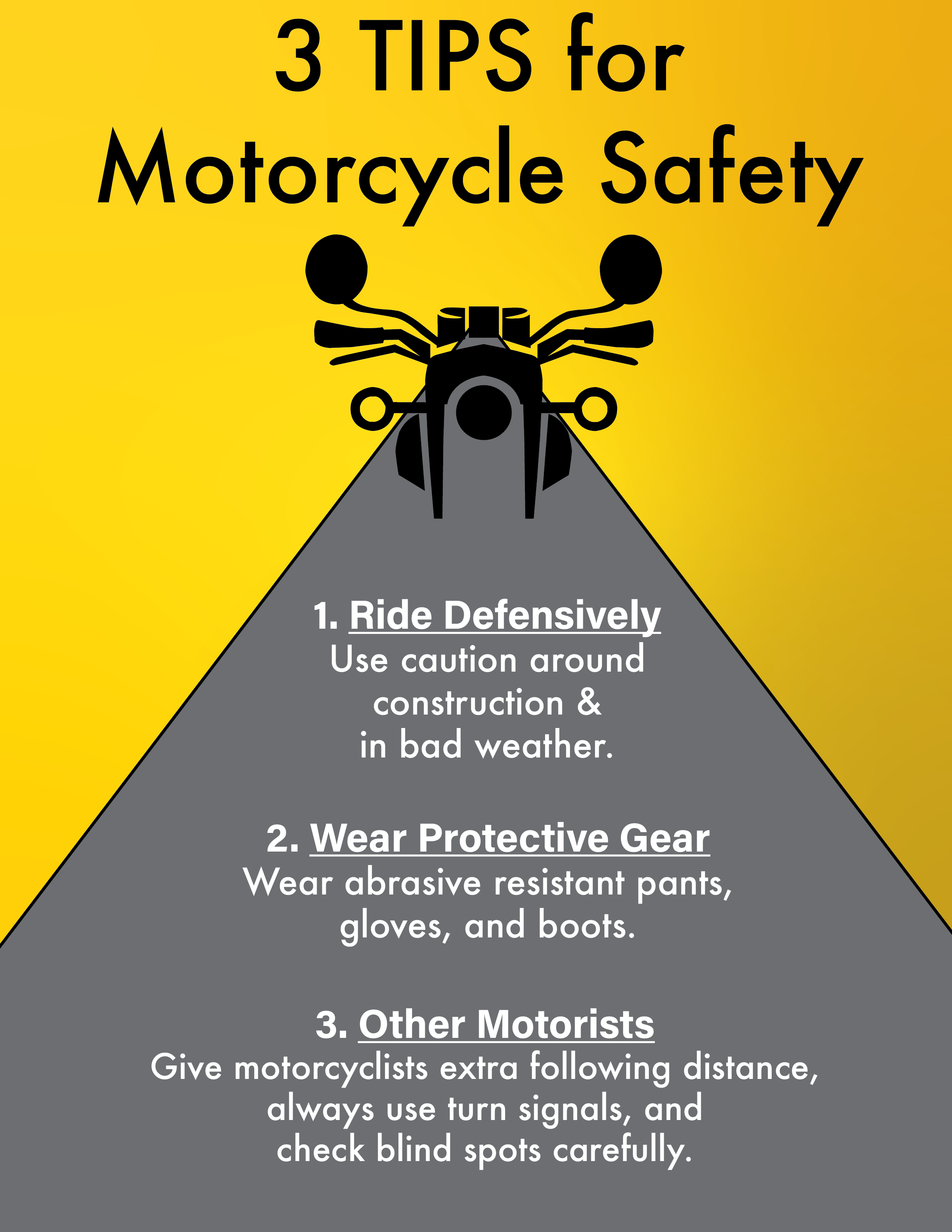 Safe motorcycle riding outlet