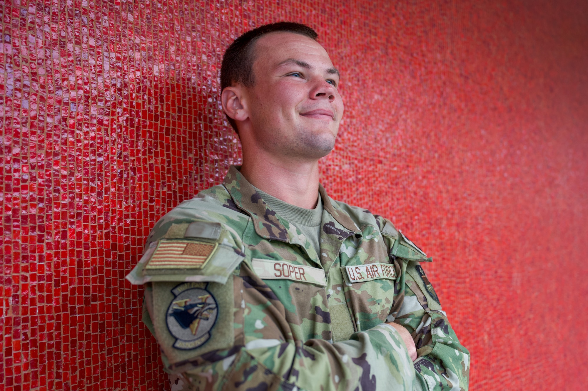 Cadet 4th Class Caden Soper, pictured Sept. 12, 2024, received a U.S. Air Force Academy appointment through the Leaders Encouraging Airmen Program. Soper was named one of the 12 Outstanding Airmen of the Year for 2022 while serving as an enlisted F-15 Eagle avionics system journeyman at Kadena Air Base, Japan. (U.S. Air Force photo by Staff Sgt. Michael Ward)
