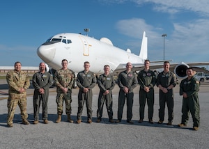 Aircrew pose for a photo