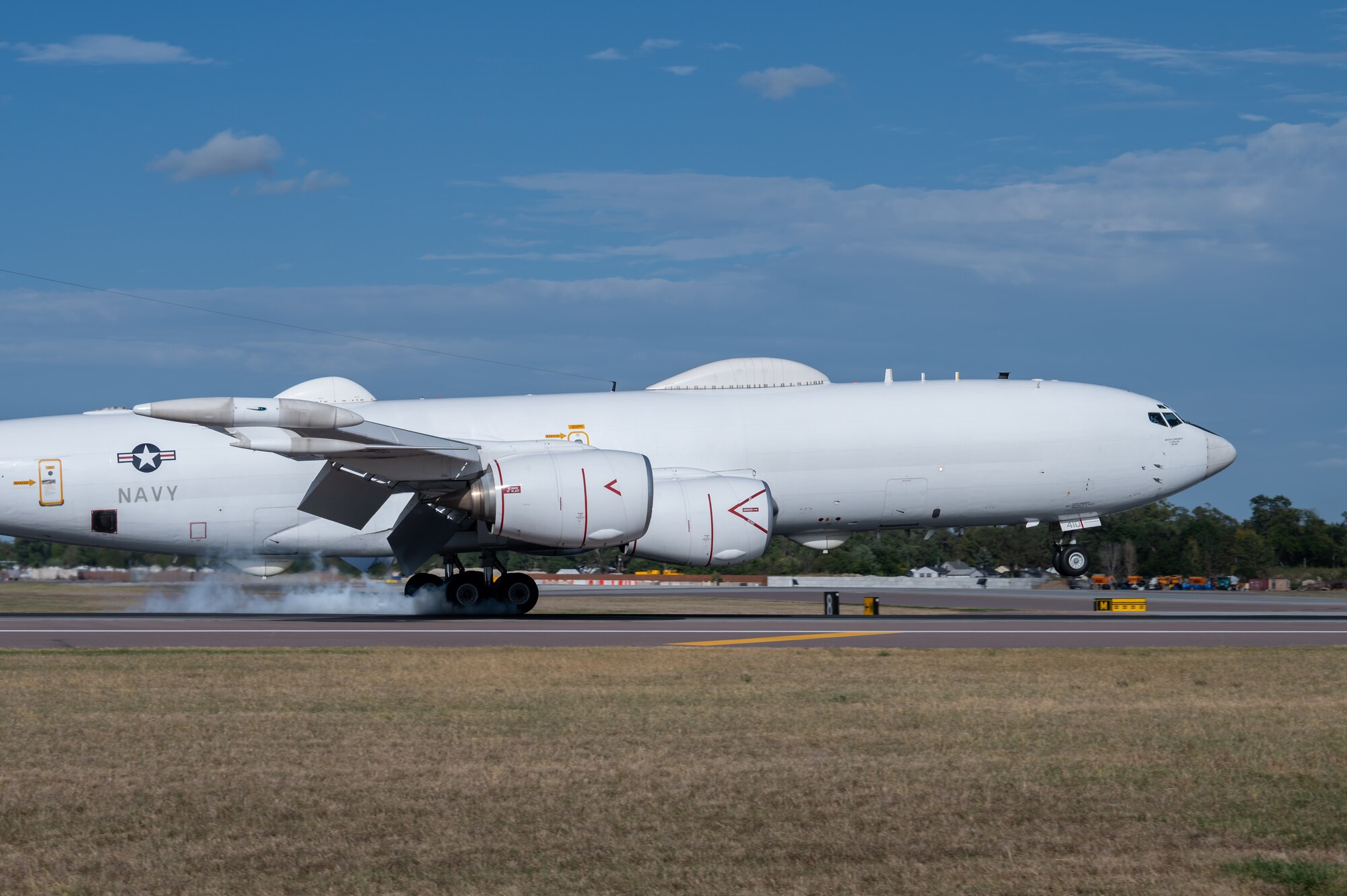 A E-6B Mercury lands