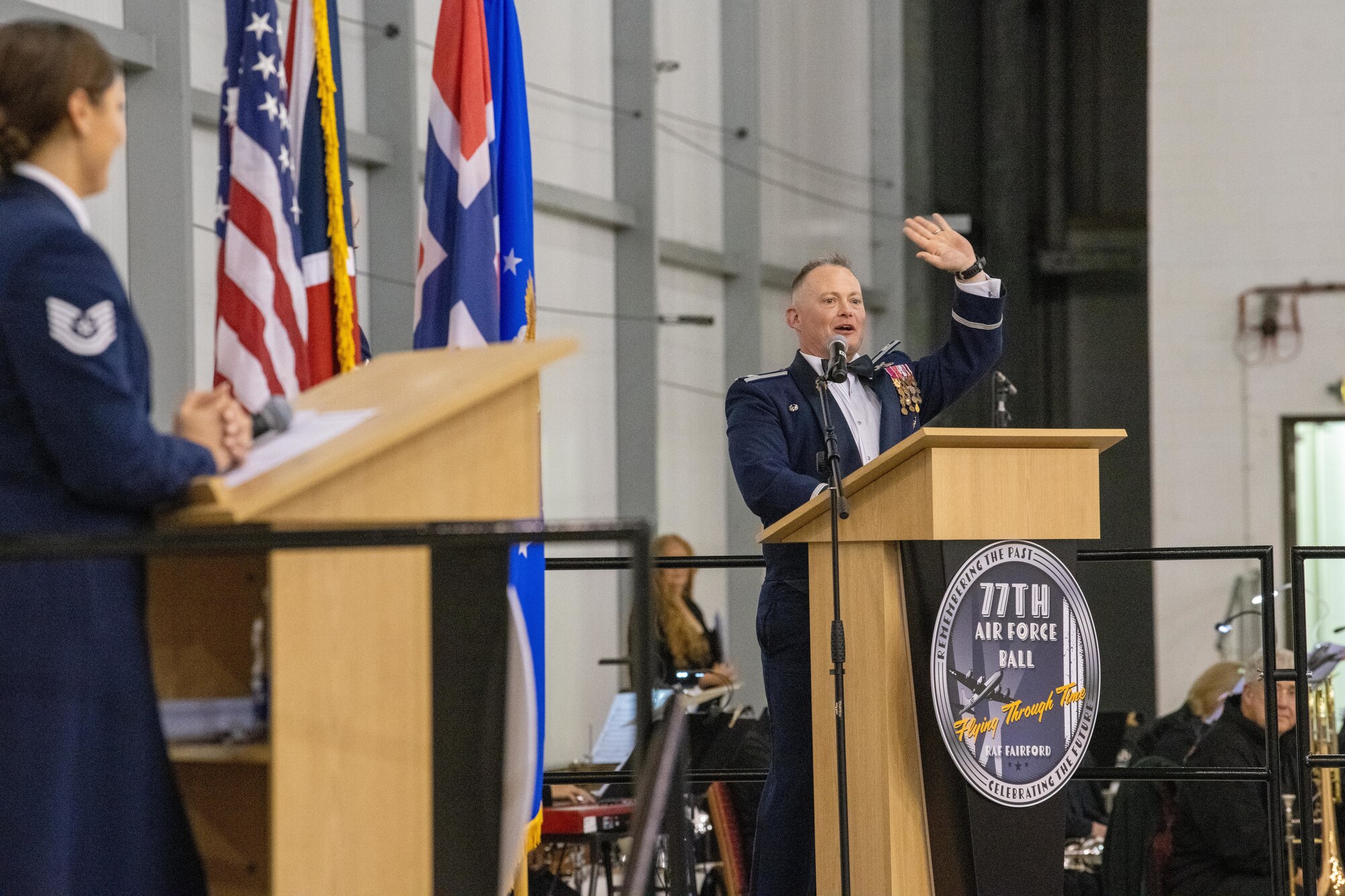Commander gives remarks