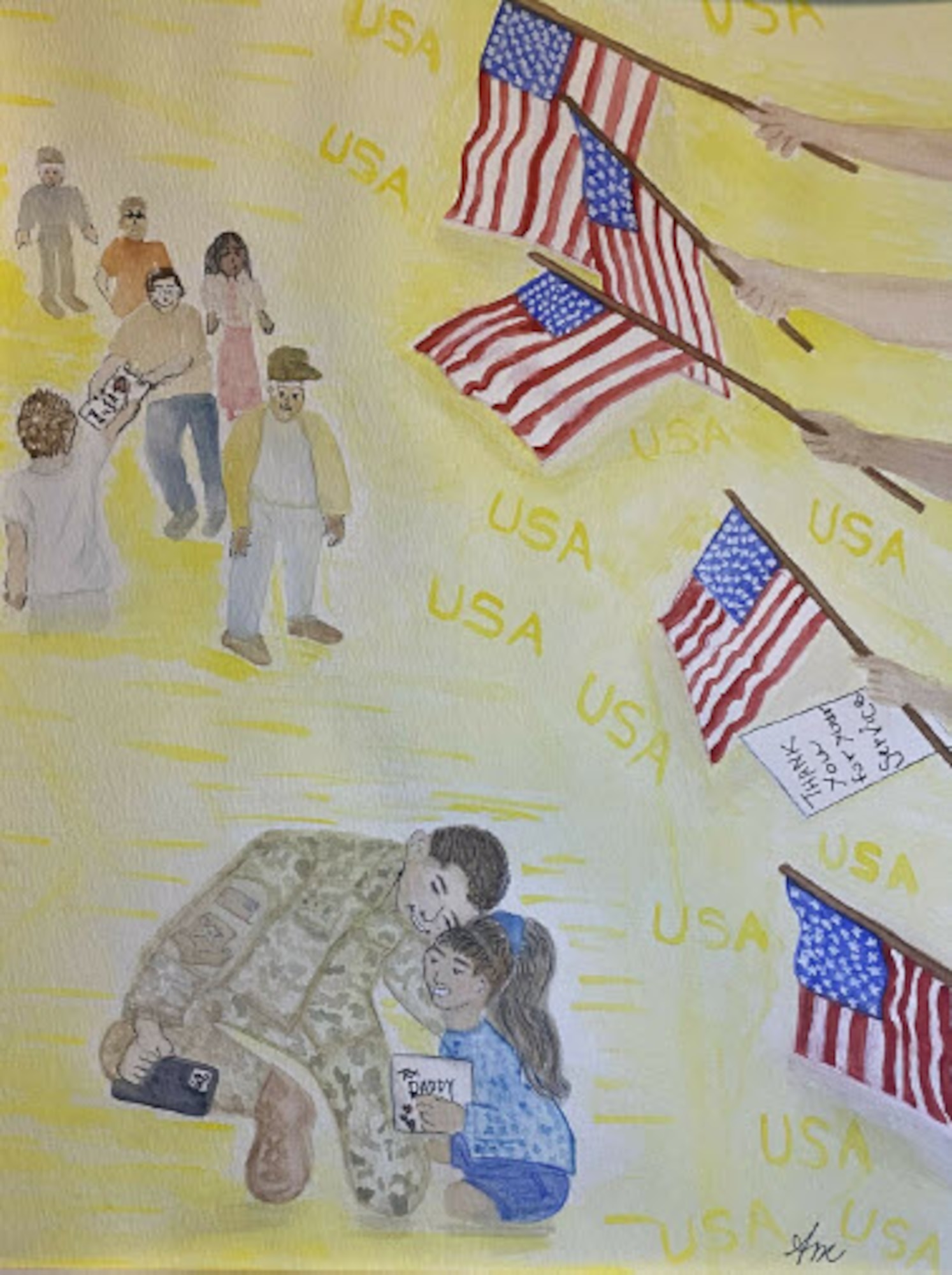 Artwork submitted by Anita McGown for the Air University Art of Service art show at Maxwell Air Force Base, Alabama Sept. 9 - Nov. 14, 2024. (Courtesy artwork by Anita McGown)