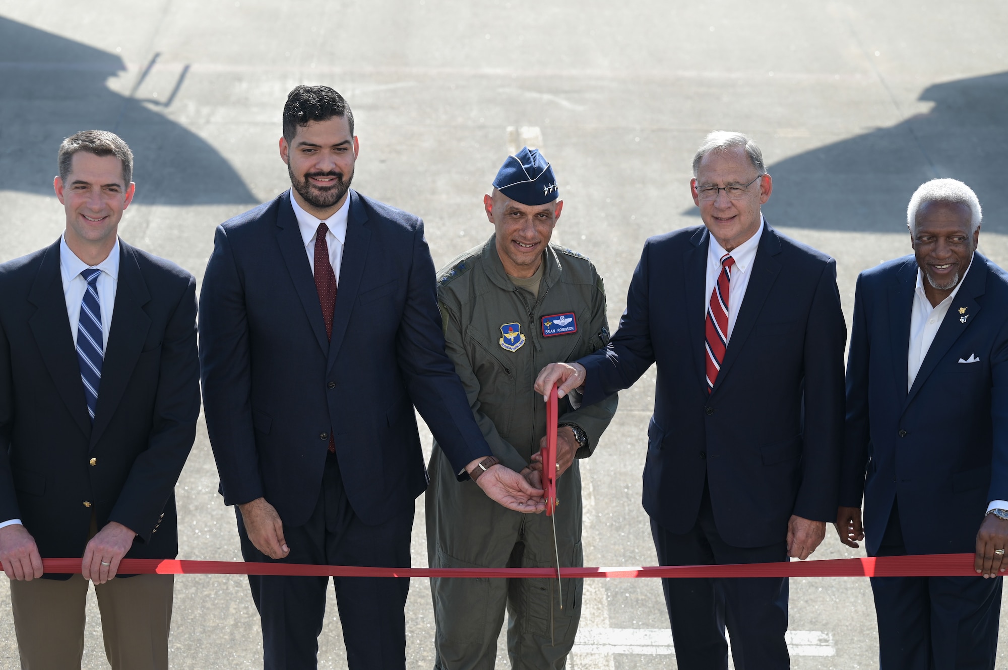 They were joined by senior representatives from the city of Fort Smith and the Arkansas Air National Guard in front of the F-35 static displays, marking the beginning of a new era of international training and cooperation at Ebbing ANGB