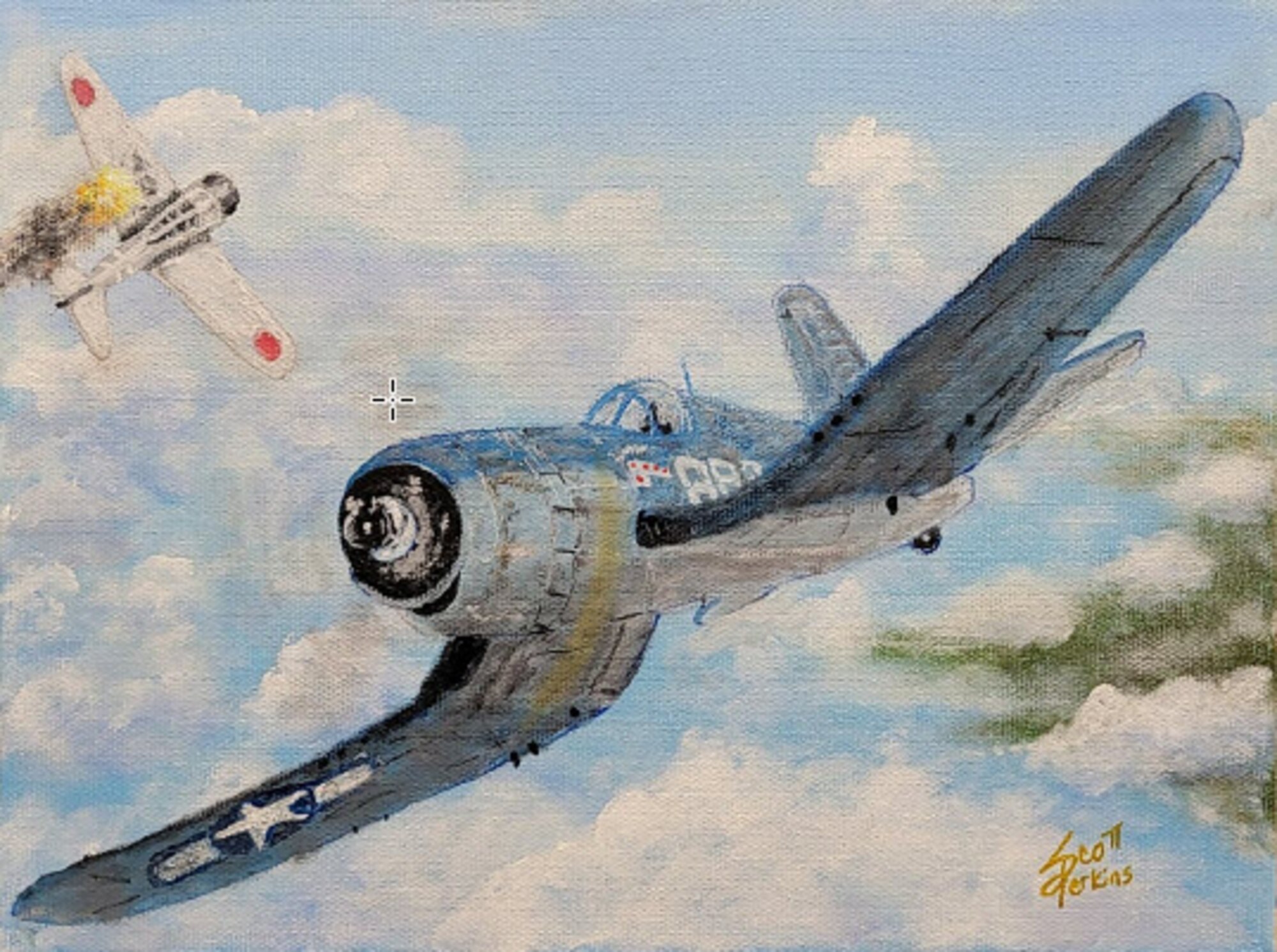 Artwork submitted by Scott Perkins for the Air University Art of Service art show at Maxwell Air Force Base, Alabama Sept. 9 - Nov. 14, 2024. (Courtesy artwork by Scott Perkins)