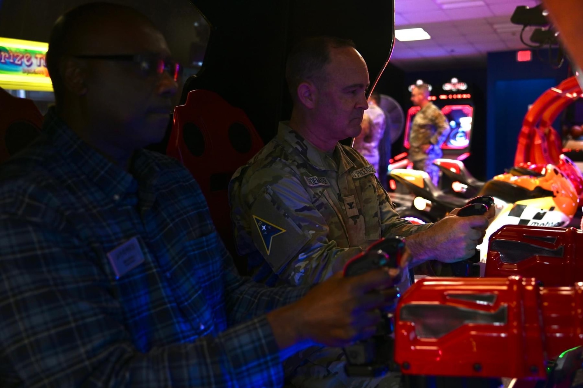 vandenberg arcade added to the bowling alley on the installation with a variety of fun games