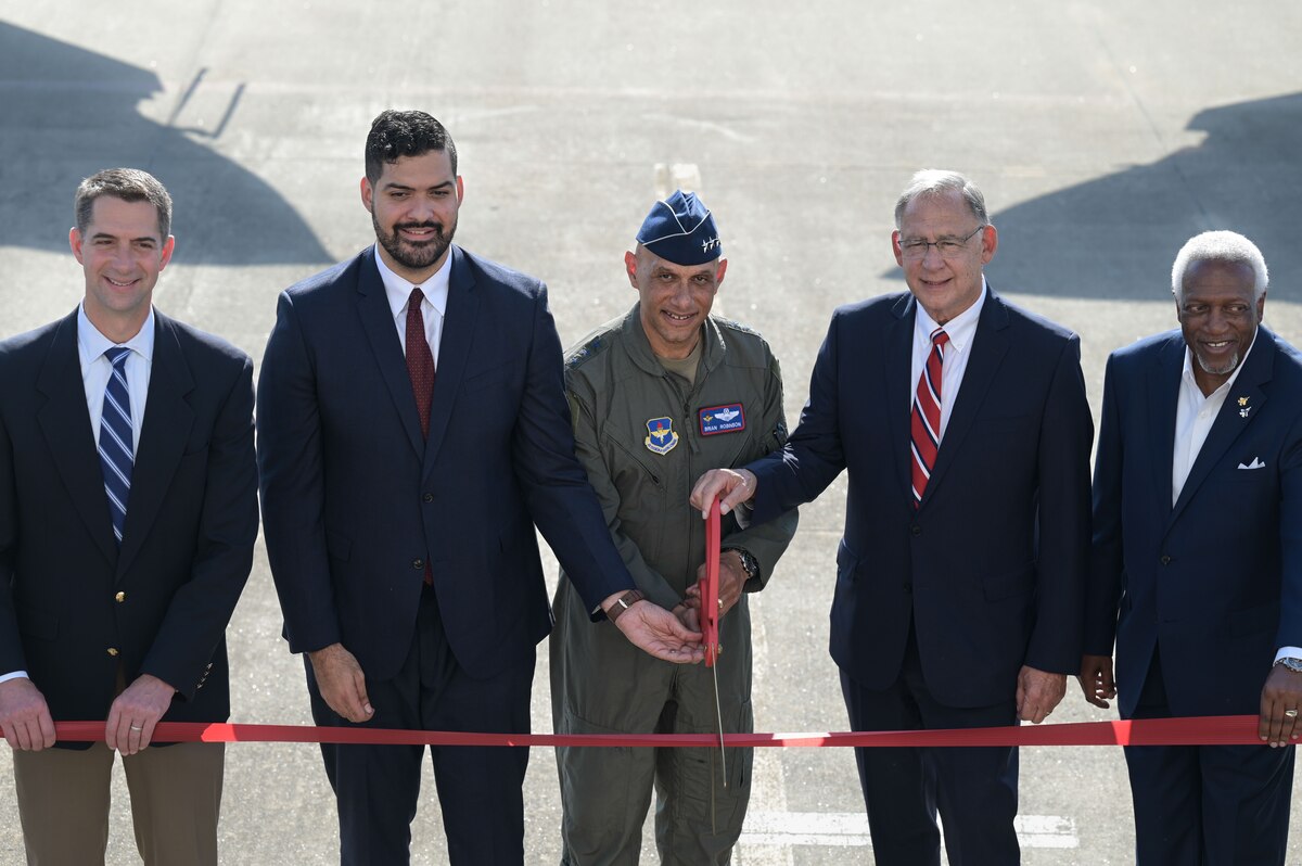 They were joined by senior representatives from the city of Fort Smith and the Arkansas Air National Guard in front of the F-35 static displays, marking the beginning of a new era of international training and cooperation at Ebbing ANGB