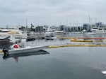 The Unified Command continues to coordinate the recovery of diesel fuel and reports no active sheening after a 105-foot yacht caught fire in Marina del Rey, California, September 20, 2024. Additionally, air monitoring is being conducted within the area. There are currently no reports of a threat to public health. (Photo by CDFW-OSPR)